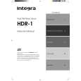 INTEGRA HDR1 Manual de Usuario