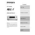 INTEGRA RDC7 Manual de Usuario